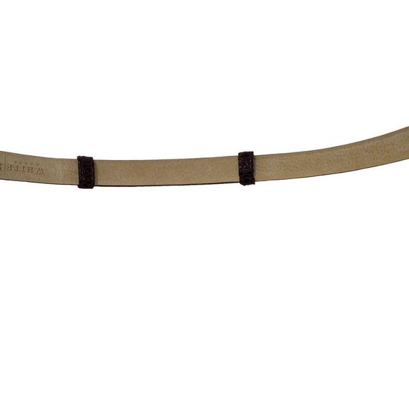 WHBM Adjustable Bow Buckle Cincher Belt M/L Oxblood Wine Maroon Croc Embossed - Picture 10 of 12